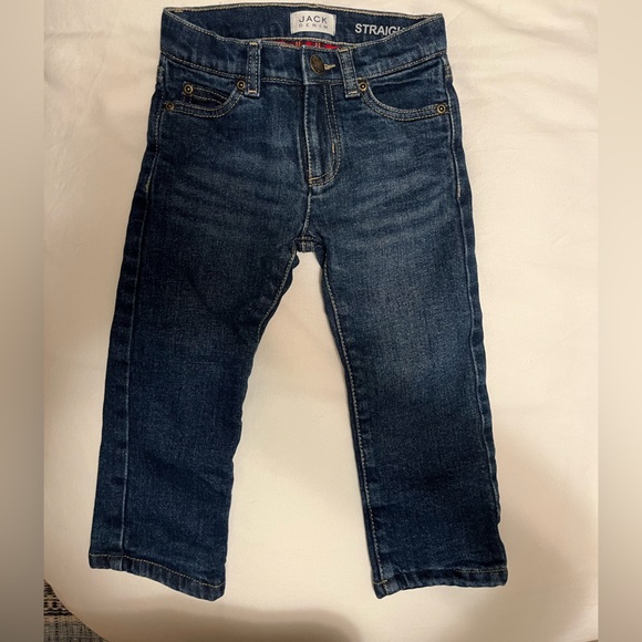 Janie and Jack Flannel-lined Straight leg Jean, Kingsley wash - Picture 3 of 4